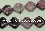 CTJ563 15.5 inches 12*12mm diamond dyed purple jasper beads