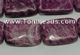CTJ574 15.5 inches 18*25mm rectangle dyed purple jasper beads