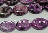 CTJ583 15.5 inches 13*18mm oval dyed purple jasper beads