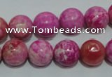 CTJ605 15.5 inches 14mm round dyed fuchsia jasper beads wholesale