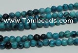 CTJ630 15.5 inches 4mm round dyed blue jasper beads wholesale