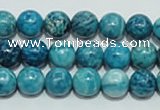 CTJ632 15.5 inches 8mm round dyed blue jasper beads wholesale