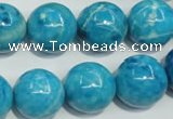 CTJ636 15.5 inches 16mm round dyed blue jasper beads wholesale