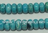 CTJ642 15.5 inches 6*12mm rondelle dyed blue jasper beads wholesale