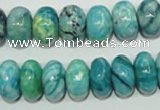 CTJ643 15.5 inches 8*14mm rondelle dyed blue jasper beads wholesale