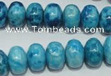 CTJ644 15.5 inches 10*14mm rondelle dyed blue jasper beads wholesale