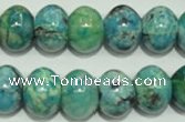 CTJ645 15.5 inches 12*16mm rondelle dyed blue jasper beads wholesale