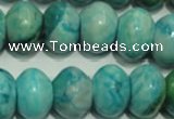 CTJ646 15.5 inches 13*18mm rondelle dyed blue jasper beads wholesale