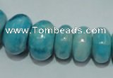 CTJ648 15.5 inches 4*8mm � 15*20mm rondelle dyed blue jasper beads