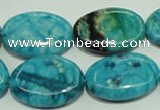 CTJ666 15.5 inches 18*25mm oval dyed blue jasper beads wholesale