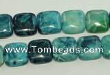 CTJ672 15.5 inches 12*12mm square dyed blue jasper beads wholesale