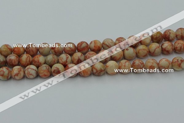 CTJ703 15.5 inches 10mm round red net jasper beads wholesale