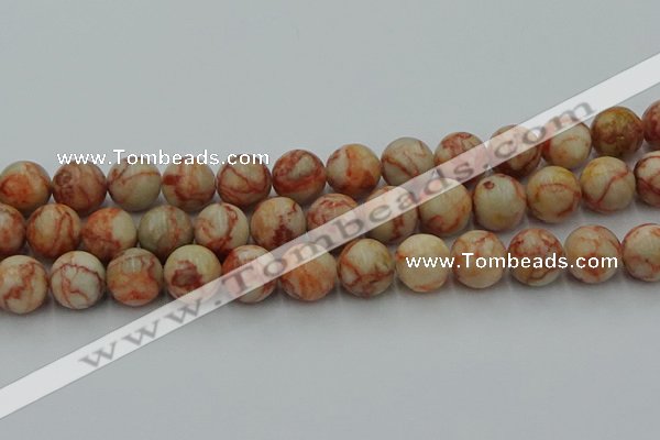 CTJ705 15.5 inches 14mm round red net jasper beads wholesale