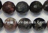 CTO32 15.5 inches 16mm faceted round natural tourmaline beads