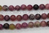 CTO63 15.5 inches 7mm round natural tourmaline gemstone beads
