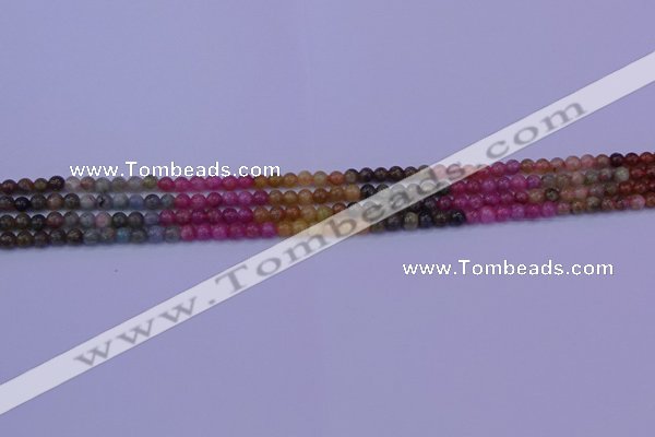 CTO630 15.5 inches 4mm round tourmaline gemstone beads wholesale