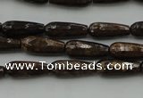 CTR05 15.5 inches 6*16mm faceted teardrop bronzite gemstone beads