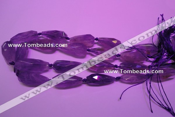 CTR204 14*34mm - 17*40mm faceted teardrop ametrine gemstone beads