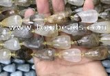 CTR353 15.5 inches 15*25mm faceted teardrop scenic quartz beads