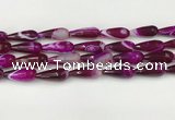 CTR441 15.5 inches 8*20mm faceted teardrop agate beads wholesale