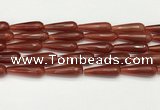 CTR456 15.5 inches 10*30mm faceted teardrop agate beads wholesale
