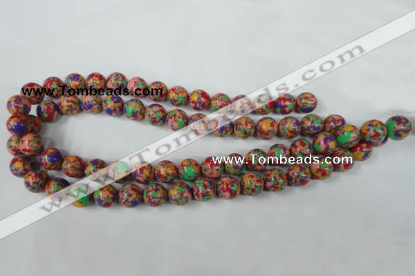 CTU1054 15.5 inches 12mm round synthetic turquoise beads wholesale