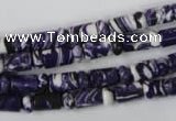 CTU1098 15.5 inches 3*6mm rondelle & 6*10mm tube synthetic turquoise beads