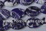 CTU1110 15.5 inches 13*18mm oval synthetic turquoise beads wholesale
