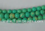 CTU1161 15.5 inches 6mm round synthetic turquoise beads wholesale