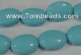 CTU1270 15.5 inches 13*18mm oval synthetic turquoise beads