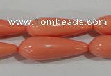 CTU1338 15.5 inches 7*30mm teardrop synthetic turquoise beads