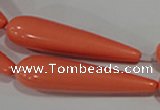 CTU1348 15.5 inches 10*50mm teardrop synthetic turquoise beads