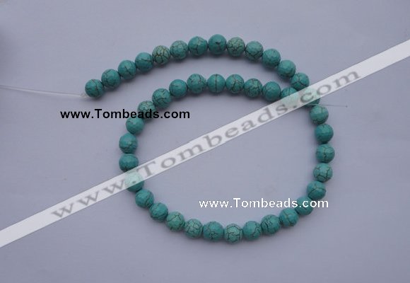 CTU14 15.5 inches 10mm faceted round blue turquoise beads Wholesale
