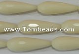 CTU1458 15.5 inches 10*30mm faceted teardrop synthetic turquoise beads