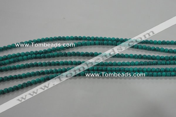 CTU1671 15.5 inches 4mm round synthetic turquoise beads