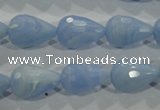 CTU1754 15.5 inches 13*18mm faceted teardrop synthetic turquoise beads