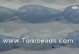 CTU1758 15.5 inches 10*30mm faceted teardrop synthetic turquoise beads