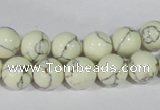 CTU1795 15.5 inches 12mm round synthetic turquoise beads