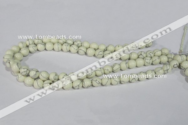 CTU1799 15.5 inches 20mm round synthetic turquoise beads