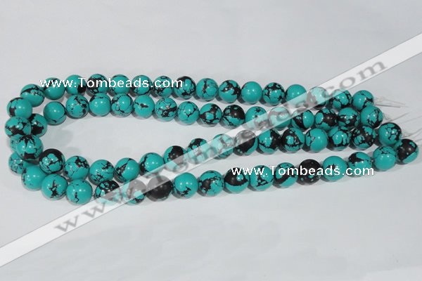 CTU1805 15.5 inches 12mm round synthetic turquoise beads