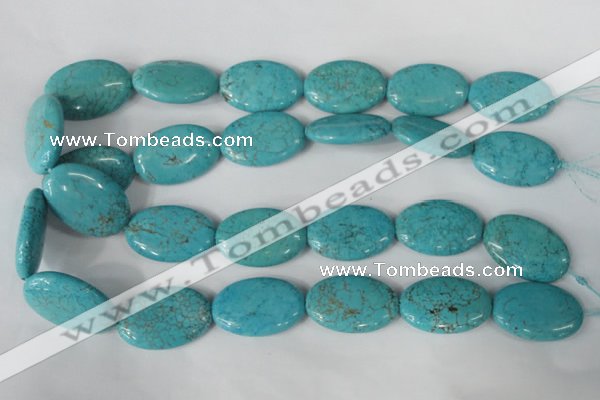 CTU1896 15.5 inches 20*30mm oval imitation turquoise beads