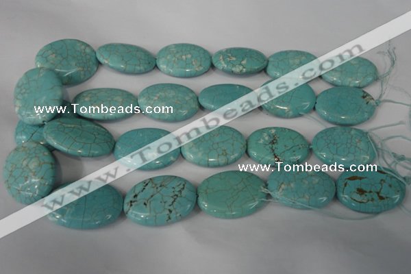 CTU1897 15.5 inches 25*35mm oval imitation turquoise beads