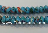 CTU2008 15.5 inches 5*8mm rondelle synthetic turquoise beads
