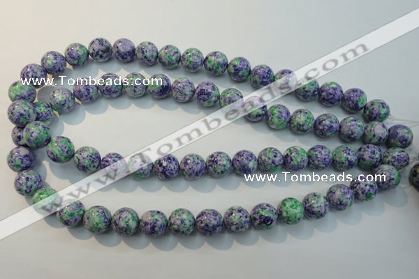 CTU2154 15.5 inches 12mm round synthetic turquoise beads