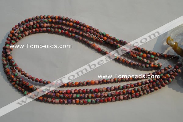 CTU2340 15.5 inches 4mm round synthetic turquoise beads