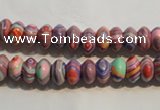 CTU2368 15.5 inches 5*8mm rondelle synthetic turquoise beads
