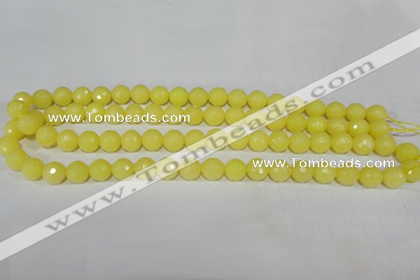 CTU2526 15.5 inches 10mm faceted round synthetic turquoise beads