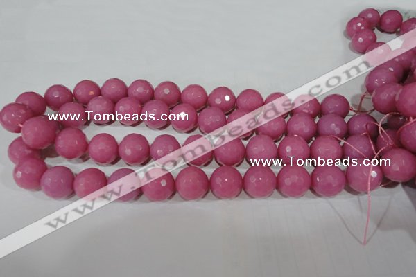 CTU2561 15.5 inches 16mm faceted round synthetic turquoise beads