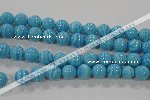 CTU2585 15.5 inches 14mm round synthetic turquoise beads