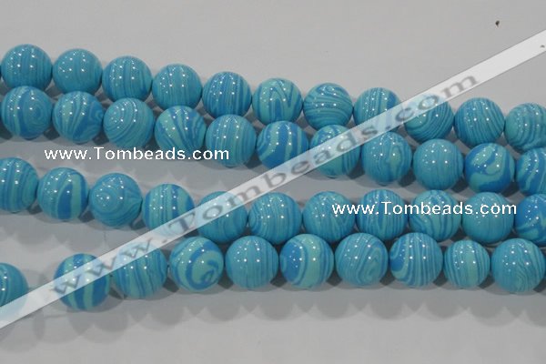 CTU2586 15.5 inches 16mm round synthetic turquoise beads